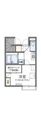 レオパレスパワーハウスの物件間取画像